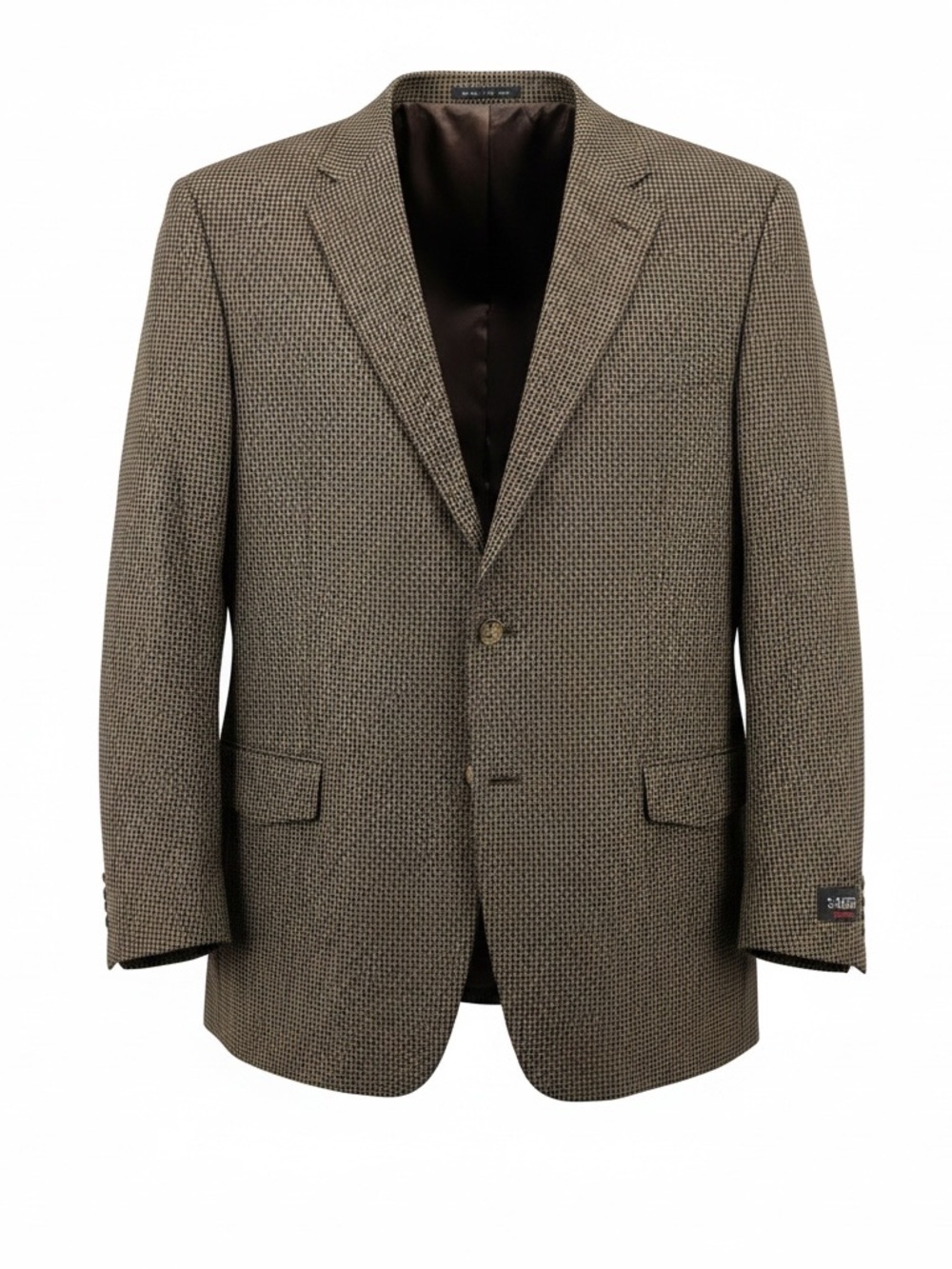 S. Cohen Pinto Ranch 50L Brown Wool Houndstooth Sport Coat Western